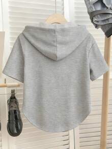 GlowEve CURVE Elegant And Casual Summer Sweatshirt In Plus Size - Light Grey - View 2