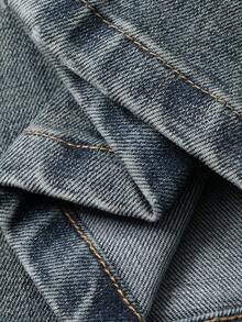 DAZY Damjeans med låg midja och strassutsmyckning och utsvängda ben - Mediumtvätt - Visa 7