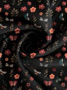 Linhara 大码女式时尚优雅休闲蝙蝠袖圆领宽松秋季两件套，咖啡色 - 黑色 - 查看 7