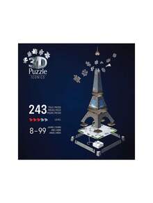 Ravensburger Eiffel Tower Light Up 3D Puzzle 216 Piece Jigsaw Puzzle Age 8 Years+ 12008024 - Multicolor - View 5