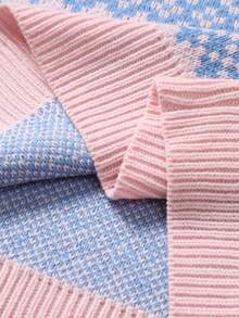 Manfinity Homme Men's Christmas Reindeer Pattern Crew Neck Long Sleeve Casual Sweater, Autumn/Winter - Pink - View 7
