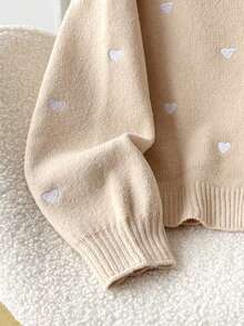 SHEIN Tween Girl Loose Casual Minimalist Comfortable Round Neck Long Sleeve Bowknot Polka Dot Cardigan, Back To School Season - Yellow - View 3