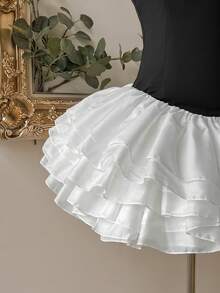 Lovelzi 优雅简约千禧名媛风荷叶边层叠下摆迷你连衣裙，适合舞会、下午茶、主题派对、婚礼等场合，女士正式舞会礼服、宴会礼服 - 彩色 - 查看 6