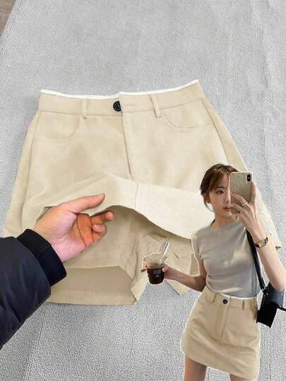 GlowEve CURVE 灰色短裙套装，二合一短裙短裤