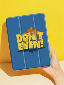 Tom and Jerry Artist x SHEIN 1pc Cute And Creative Cartoon Collaboration, High-End Texture, Simple, Fully Transparent, Shockproof And Fashionable Pad Case. Halloween And Christmas Gift, Compatible With IPad 10th Generation/IPad 7th/8th/9th Generation (10.2-Inch)/IPad Air 5 / Air 4 10.9 Inch,IPad (A16) 11 Inch 11th Generation 2025