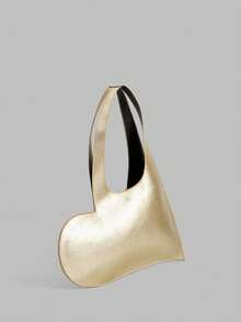 Ontre Túi đeo vai hình trái tim phong cách Y2K dành cho nữ, thích hợp cho năm mới. - Vàng - Xem 2