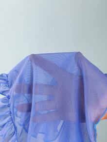 Bộ đồ bơi họa tiết hoa xinh xắn cho bé gái kèm chân váy lưới, thường ngày ngày lễ - Nhiều màu - Xem 8