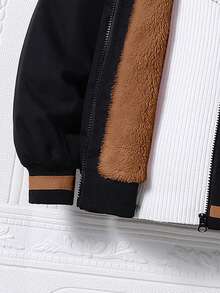 2pcs/Set Tween GirlsBlack Zipper Hooded Jacket With Letter Icon Print + Matching Ribbed Cuff Pants Set, Comfortable Casual Outfit For Autumn/Winter - Multicolor - View 4