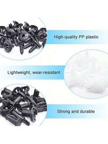 50/100 PCS Nylon Car Push Retainer Clip Kit - 6 Sizes Assorted Rivet Fasteners For Bumper, Door & Auto Body Trim Panels, Retainer Clips With Storage Box - Multicolor - View 6