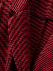 GlowEve CURVE Áo blazer dài tay cổ ve lật họa tiết răng cưa dáng thanh lịch dành cho nữ cỡ lớn - Đỏ - Xem 6