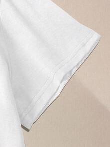 INAWLY Solva Women Letter & Dog Graphic Oversized Dropped Shoulder Tee, Hip-Hop Style, Fashion T-Shirt - White - View 3