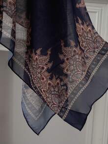 Women's Elegant Sophisticated BOHO Vacation Flowy Sheer Cover Up Women's Beach Fashion Brown Top Beach Outfits For Women - Multicolor - View 4