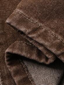 DAZY Women's Regular Waistline Decorative Loose Banana Pants, Casual City Jeans - Brown - View 7