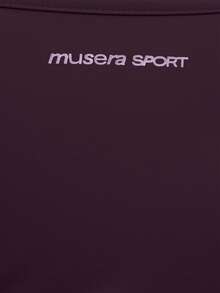 Musera Sport 运动款深V前开襟系带修身长袖芭蕾舞上衣，适合健身房、运动、锻炼、普拉提等场合。 - 紫色 - 查看 6