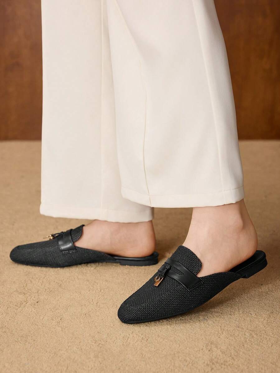 MOTF PREMIUM GIÀY LÓT BẰNG TUA RUA THOẢI MÁI DÀNH CHO NỮ - màu đen - Xem 1