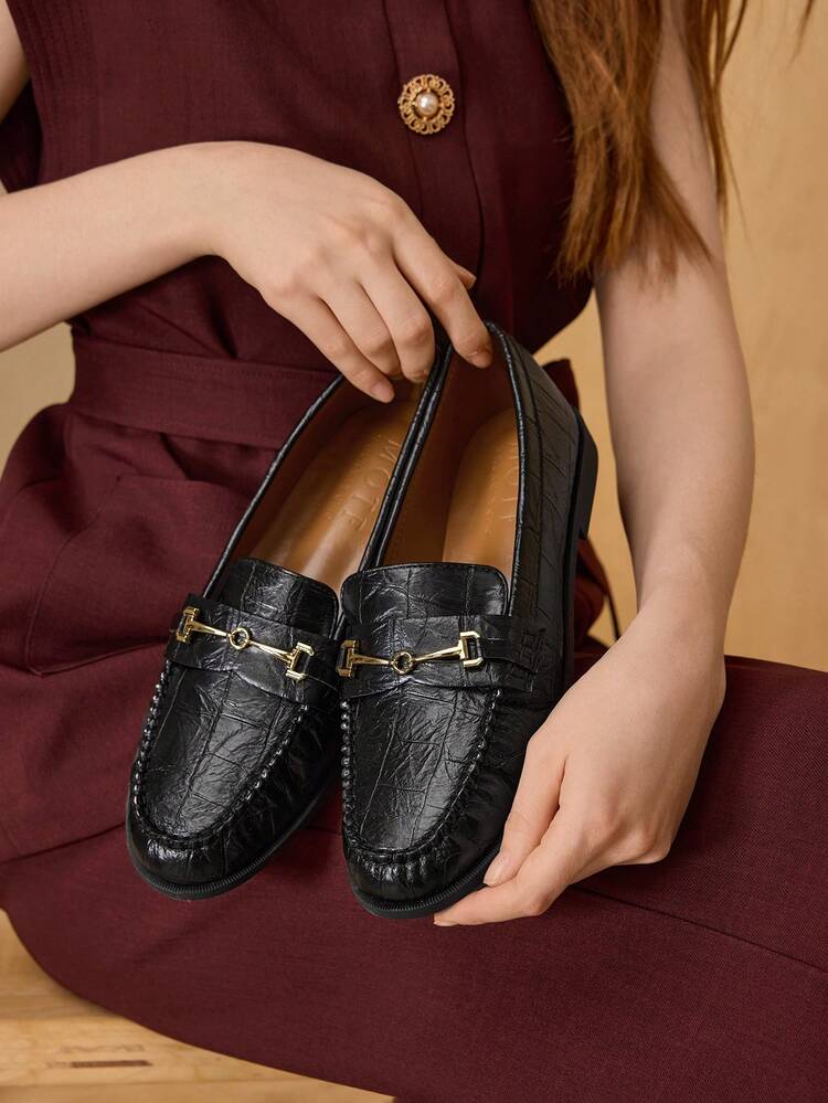 Mocassins à lacets pour femmes, style britannique rétro, à la mode et élégant, chaussures plates confortables