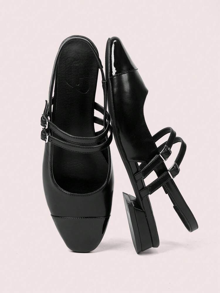 CUCCOO DOLLMOD Women's Black Mary Jane Flats, Simple Design With Ankle Strap, Suitable For Commuting, Dating, Gatherings, Parties, Holidays And Vacations For Christmas Spring Shoes