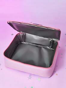 My Little Pony X SHEIN 1 Bolsa de almuerzo aislada con estampado de personaje de dibujos animados, dos formas de sujetar para mantener la comida caliente o fría, bolsa de picnic, gran capacidad, puede contener cajas de almuerzo y bebidas o frutas, adecuada para picnics, campamentos, viajes, uso familiar, adecuada para familias, estudiantes, Fluttershy, Rarity, Rainbow Dash, Twilight Sparkle, Pinkie Pie - Morado claro - Ver 4