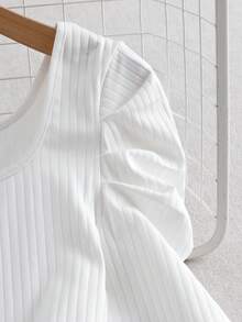 Franclia Set di abbigliamento elegante e sofisticato da donna: blusa e gonna a quadri midi, adatto per uscire e appuntamenti, autunno/inverno - Bianco e nero - Visualizzare 5