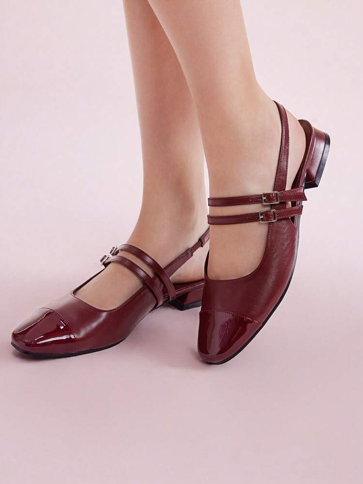 CUCCOO DOLLMOD Women Double Buckle Hollow Fashionable High Heels Spring Shoes Spring Break Easter For Christmas Spring Shoes