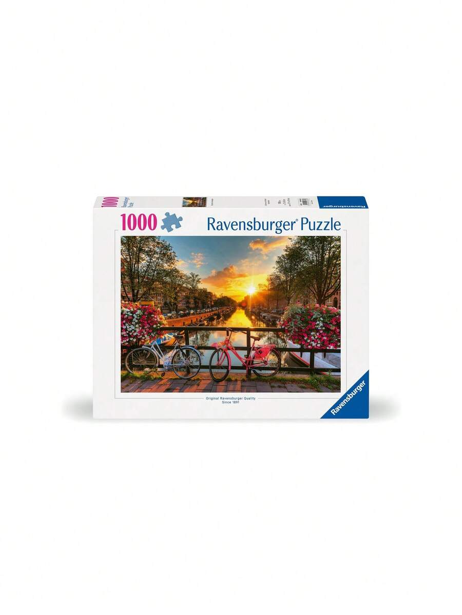 Bicycles In Amsterdam 1000 Piece Jigsaw Puzzle Age 14 Years+ 12000662 - Multicolor - View 1