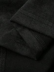 FRIFUL Áo nỉ rộng rãi hở vai in họa tiết bướm thường ngày dành cho nữ, Thu/Đông - Xám - Xem 7