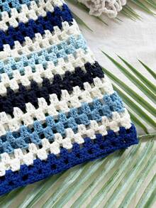 Soleia 女式度假风格红色渐变彩虹条纹紧身迷你裙，适合婚礼季节、海滩、音乐节、夏季波西米亚风钩针针织秋冬 - 彩色 - 查看 5