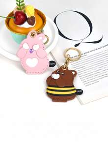 POKOJA LAND Kawaii Capybara Card Keychain, Viral Animal Cardholder Key Ring With Lanyard, Cute Gift For Friends - Multicolor - View 9