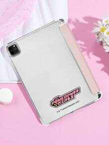 THE POWERPUFF GIRLS X SHEIN 1 件可爱创意卡通联名款，高端质感，简约全透明，防震时尚平板电脑保护套，万圣节和圣诞节礼物，兼容三星 Galaxy Tab 和 iPad - 彩色 - 查看 2