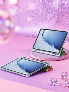 THE POWERPUFF GIRLS X SHEIN Étui de protection mignon et créatif avec motif de fleurs, de bulles et de boutons d'or. et antichoc. Cadeau d'Halloween et de Noël. Compatible avec Samsung Galaxy Tab S6 Lite 10,4 pouces, iPad (A16) 11e génération 11 pouces 2025, iPad 7e/8e/9e génération (10,2 pouces) - Multicolore - Voir 7