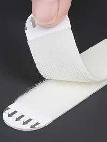 12/24/48/72/96 片装，免钻孔图片安装板设计 - 双面可移除墙钩，适用于相框和艺术品，防水墙贴 - 白色 - 查看 6