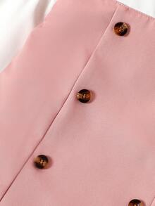 Elladie kids Young Girl Elegant Minimalist Camisole Dress With Shirt Collar, 2 In 1 Girl Casual Dress Skirt Suit For Girls Kids Paris Dress Girls Dressse - Multicolor - View 7