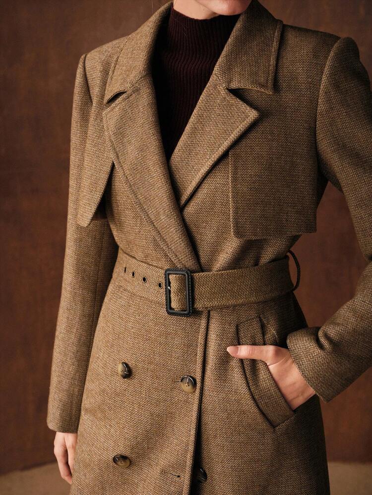 WOMEN'S WOOL DOUBLE BREASTED COAT, AUTUMN/WINTER