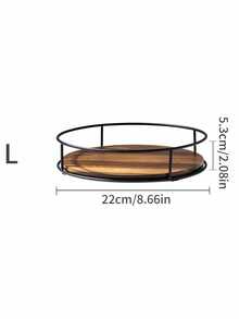 Cirelle 1-Piece Wooden Rotating Storage Tray, Suitable For Desktop And Cabinet Organization, Rama Kitchen Essential, Kitchen Use, High-End Restaurant Supplies, Housewarming Gift, Party Use, Family Dining. - Multicolor - View 7