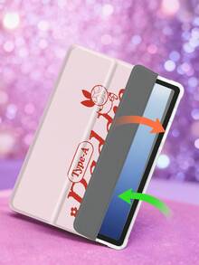 THE POWERPUFF GIRLS X SHEIN 1个可爱创意卡通花朵、泡泡、毛茛图案简约透明防震时尚平板电脑保护套，万圣节和圣诞节礼物，兼容三星Galaxy Tab、iPad 10代、iPad 7/8/9代（10.2英寸） - 彩色 - 查看 7