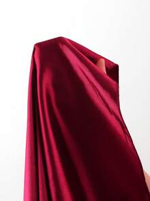 DelicateAllure 女士纯色蕾丝拼接吊带睡裙 - 酒紅色 - 查看 12