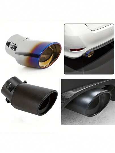 不锈钢汽车排气管，通用型汽车排气管改装尾管，镀铬钢排气管尾嘴