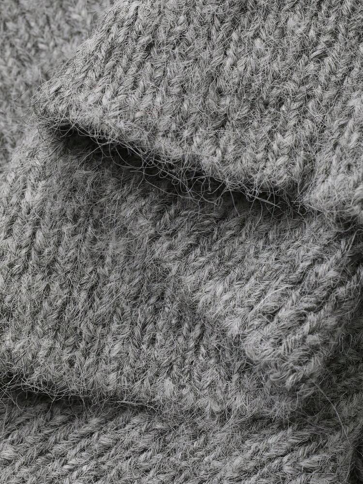 Women's Autumn/Winter Round Neck Waist Cinched Short Wrap Style Elegant Sweater Dress