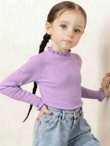 Young Girls Sweaters - Mauve Purple - View 1