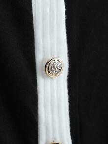 GlowEve 2025 Women's Autumn/Winter New Ruffled Single-Breasted Long Sleeve Top And Flared Pants Set - Black - View 4