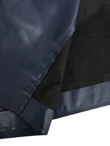 GlowEve CURVE 大码女式长袖短款夹克，新款时尚百搭休闲短款摩托车夹克，适合日常穿着，显瘦 - 藏蓝色 - 查看 6