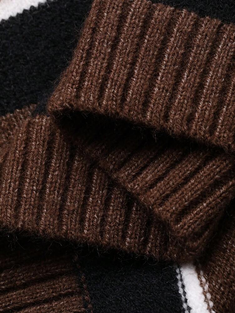 Women's Off-Shoulder Striped Pullover Casual Sweater, Urban Chic Style, Autumn/Winter