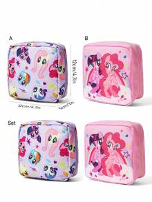 My Little Pony X SHEIN 1 Pcs/1 Set Cartoon Print Storage Bag, Can Be Used As Feminine Hygiene Storage Bag, Digital Storage Bag, Small Item Storage Bag, Twilight Sparkle, Rainbow Dash, Fluttershy, Pinkie Pie, Rarity, Applejack, Friendship,Gift Ideas - Multicolor - View 10