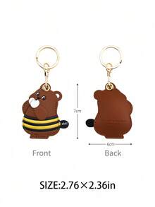 POKOJA LAND Kawaii Capybara Card Keychain, Viral Animal Cardholder Key Ring With Lanyard, Cute Gift For Friends - Multicolor - View 8