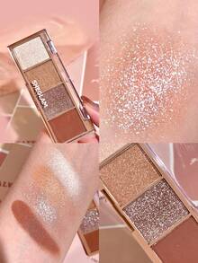 SHEGLAM Essential Square Eyeshadow Quad-Veil Brand Beauty Makeup Face Paint Cosmetic For Women Girls Perfect For Winter Ideal For Y2K Fancy Fashion Suitable For Birthday Christmas Gift Party Ready Best Color