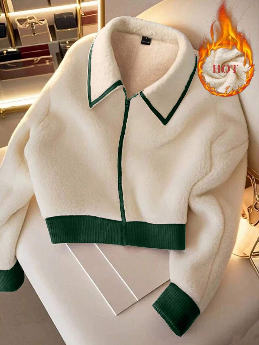 GlowEve 女士休闲冬季外套 - 墨綠色 - 查看 1