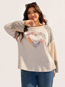 Elaquor Camiseta holgada de manga larga y cuello redondo de punto, estilo casual minimalista y versátil para tallas grandes - Multicolor - Ver 5