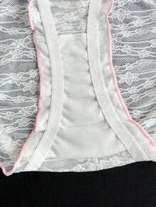 PetitDoll 女士可爱性感蕾丝边内裤 - 白色 - 查看 5