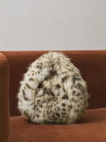 SHECARRY Túi xách nữ, Túi xách quai trên, Họa tiết động vật, Thời trang, Thanh lịch, Đơn giản, Cá nhân hóa, Đa năng, Cổ điển, Đi làm, Văn phòng, Hẹn hò, Hàng ngày, Mua sắm, Trà chiều, Mùa thu và mùa đông - màu nâu - Xem 2