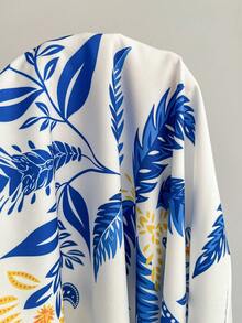 Soleia 女士休闲棕榈树印花无袖中长连衣裙，度假风 - 彩色 - 查看 3